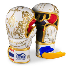 Перчатки для ММА Phantom Muay Thai White Gold S/M (капа в подарок)