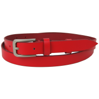 Жіночий шкіряний ремінь Skipper 1629-20 червоний 2 см