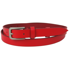 Жіночий шкіряний ремінь Skipper 1629-20 червоний 2 см