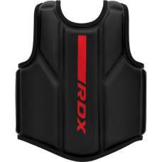 Защитный жилет тренера RDX F6M Kara Coach Chest Protector, Размер L/XL, Искусственная кожа Kalix Skin Maya Hide Leather, Чёрно-красный