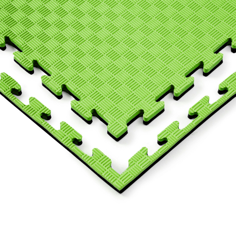 Мат-татами (Мат-пазл ласточкин хвост) WCG EVA 100х100х2 cm зелено черный