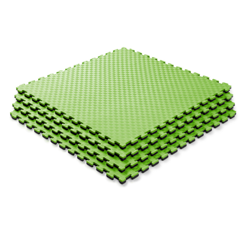 Мат-татами (Мат-пазл ласточкин хвост) WCG EVA 100х100х2 cm зелено черный