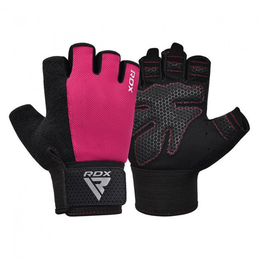 Рукавички для фітнесу RDX W1 Half Pink Plus S