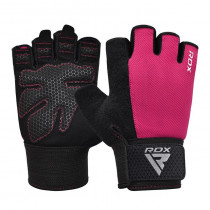 Рукавички для фітнесу RDX W1 Half Pink Plus S Рукавички для фітнесу RDX W1 Half Pink Plus S