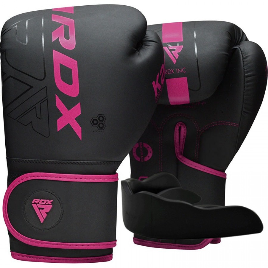 Боксерські рукавиці RDX F6 MATTE PINK-12OZ (капа в комплекті)