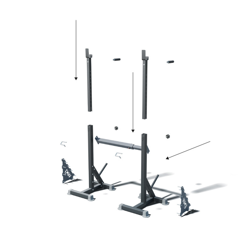 Стійки під штангу 3в1 Bugai – жим, присідання, бруси WCG