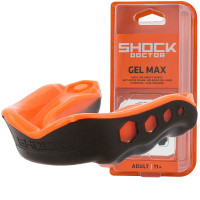 Капа Shock Doctor Gel Max, Взрослая (возраст 11+) Black/Orange, Посадка: Формируется под прикус, Термополимер, Черно-оранжевый