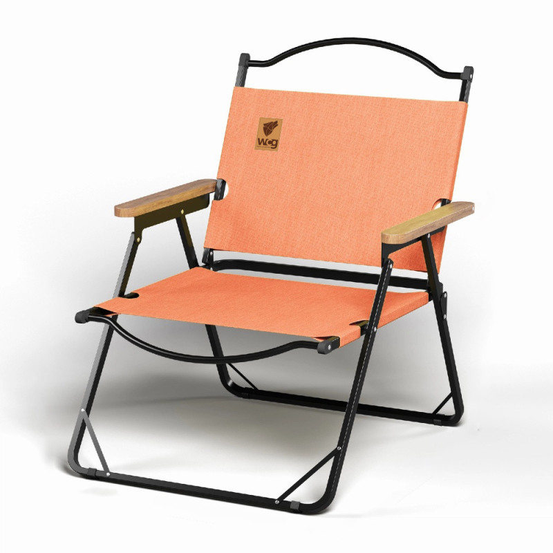 Стул раскладной со спинкой для кемпинга WCG Chill Оранжевый