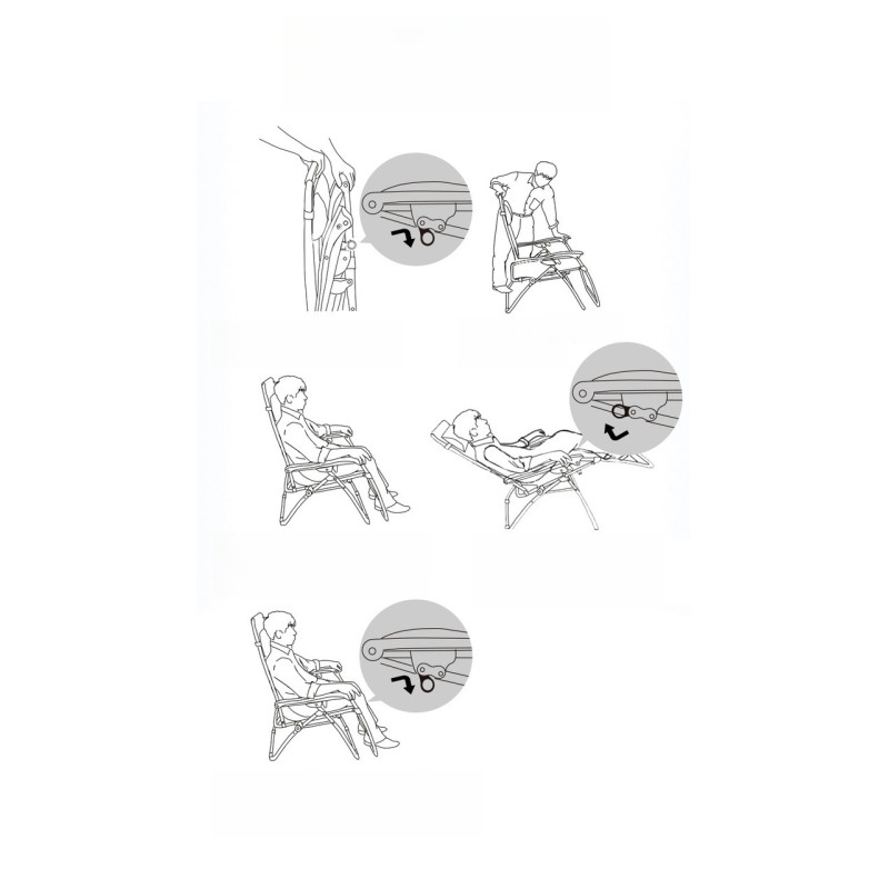 Раскладное кресло из ротанга шезлонг садовый Zero Gravity WCG S-10