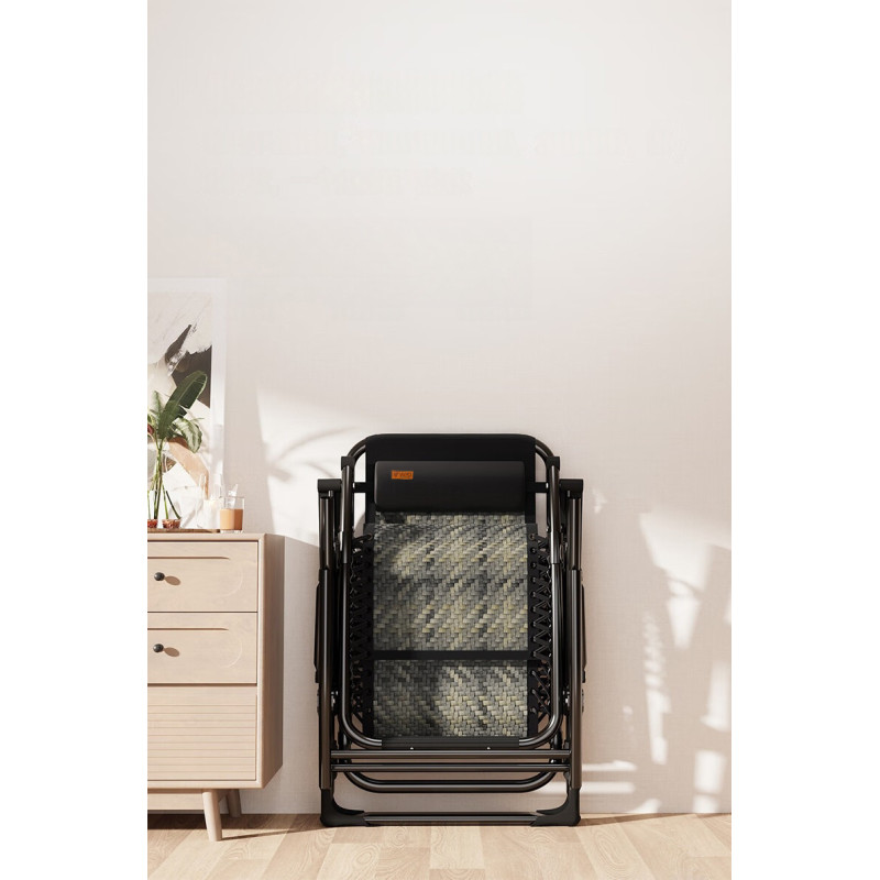 Раскладное кресло из ротанга шезлонг садовый Zero Gravity WCG S-10