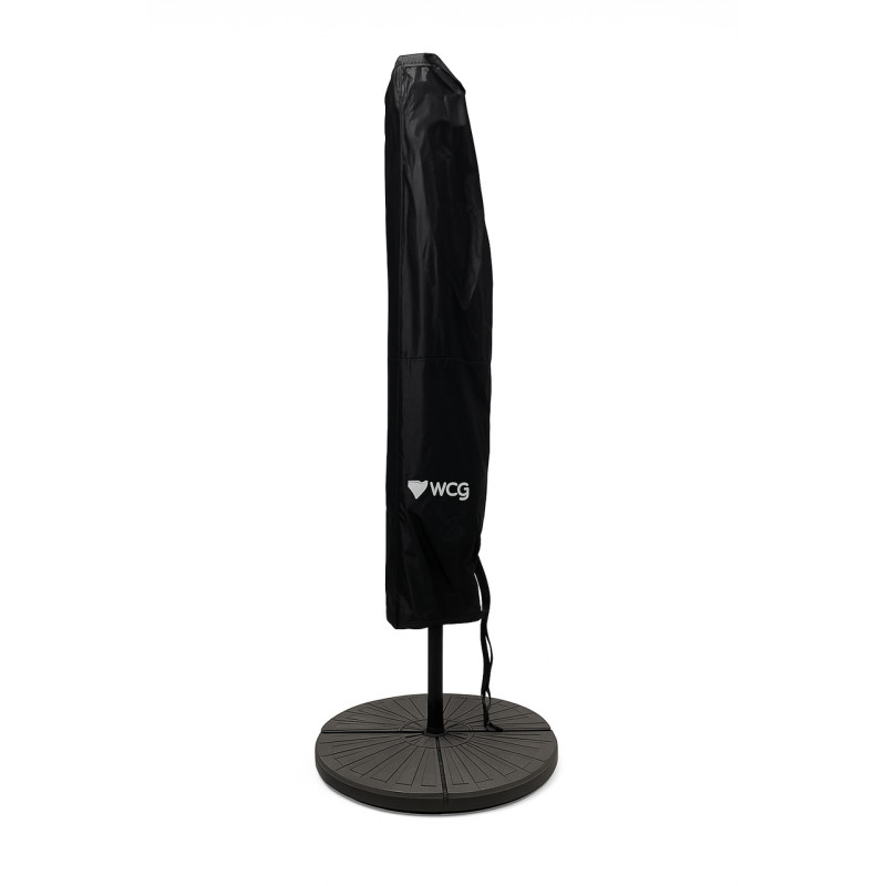 Садовый зонт регулируемый 3 м с наклоном Коричневый + чехол WCG