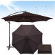 Садовый зонт регулируемый 3 м с наклоном Коричневый + чехол WCG
