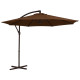 Садовый зонт регулируемый 3 м с наклоном Коричневый + чехол WCG