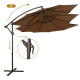 Садовый зонт регулируемый 3 м с наклоном Коричневый + чехол WCG