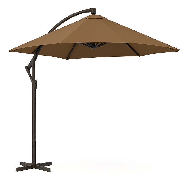Зонт садовый регулируемый 2,5×2,5 м с наклоном Коричневый + чехол WCG