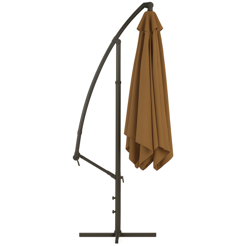 Зонт садовый регулируемый 2,5×2,5 м с наклоном Коричневый + чехол WCG