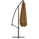 Зонт садовый регулируемый 2,5×2,5 м с наклоном Коричневый + чехол WCG
