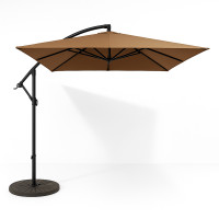 Зонт садовый регулируемый 2,5×2,5 м с наклоном Коричневый + чехол WCG