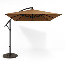 Зонт садовый регулируемый 2,5×2,5 м с наклоном Коричневый + чехол WCG