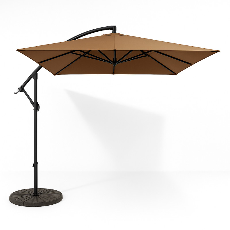 Зонт садовый регулируемый 2,5×2,5 м с наклоном Коричневый + чехол WCG
