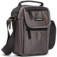 Сумка чоловіча Lanpad на плече сіра
