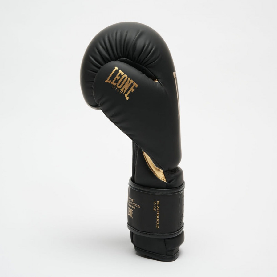 Боксерські рукавиці Leone GN059D Black/Gold 16 унцій (капу в комплекті)