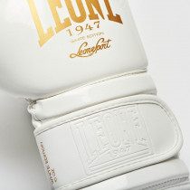 Боксерські рукавиці Leone GN059W White/Gold 16 унцій (капу в комплекті) Боксерські рукавиці Leone GN059W White/Gold 16 унцій (капу в комплекті)