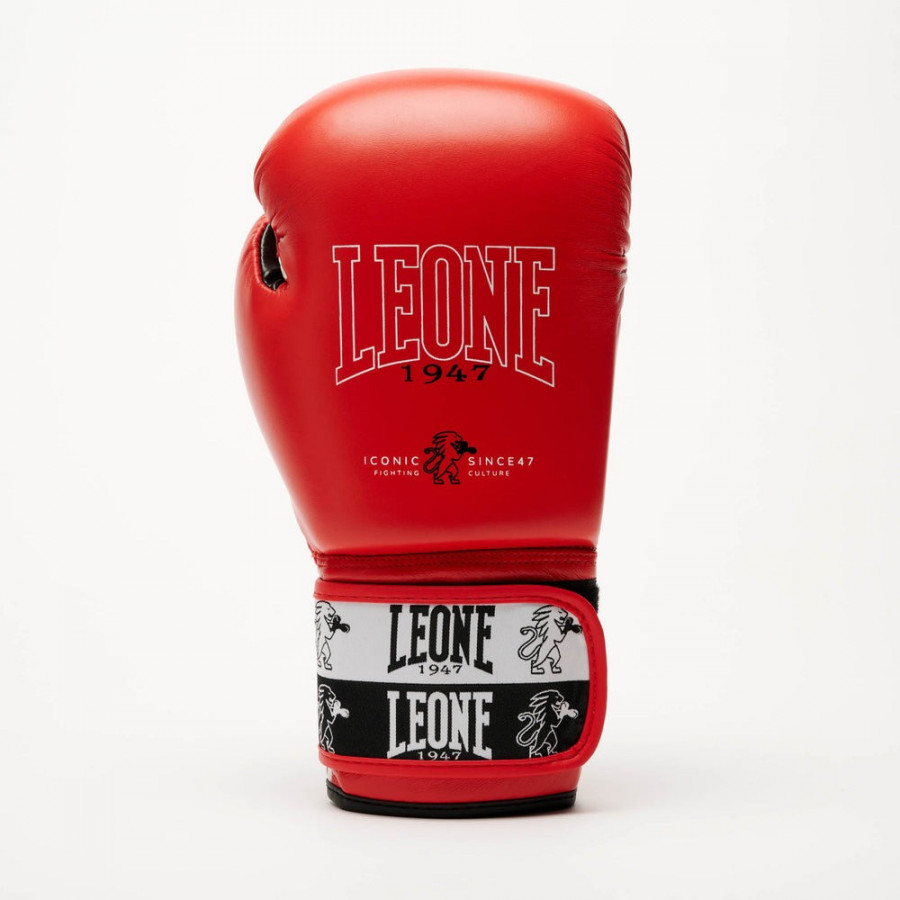 Боксерські рукавиці Leone GN208 ICONIC Red 12 унцій (бинти 4 м. в комплекті)