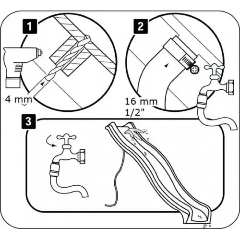 Детская горка пластиковая 3 м (Бельгия) Жёлтая