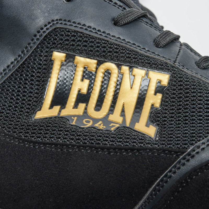 Боксерки (боксерская обувь) Leone CL110 PREMIUM Black, Размер 41, Полиуретан, Черный