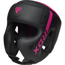 Боксерский шлем RDX F6 KARA Matte Pink S (капа в комплекте)
