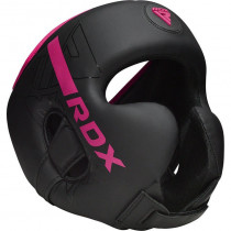 Боксерский шлем RDX F6 KARA Matte Pink S (капа в комплекте)