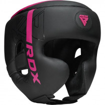 Боксерский шлем RDX F6 KARA Matte Pink S (капа в комплекте)