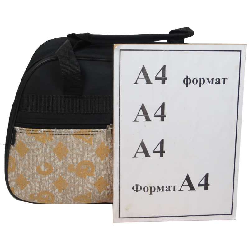 Хозяйственная сумка для покупок 12L Wallaby, Украина черная с гобеленом