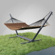 Стойка для гамака WCG + Гамак с планкой WISH коричневый двухместный XXL 200х150 WCG
