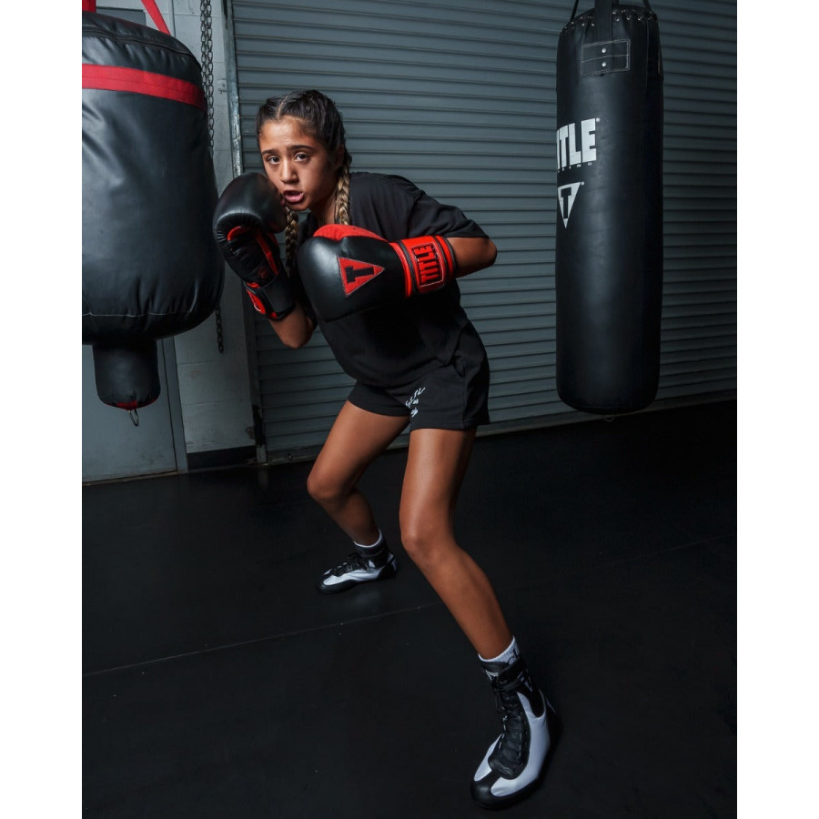 Боксерські рукавиці TITLE Boxing All Heart Bag Gloves 2.0 Black/Red 14 oz