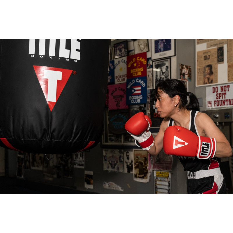 Боксерські рукавиці TITLE Boxing Pro Style Leather Gloves3.0 Red/White 16 oz