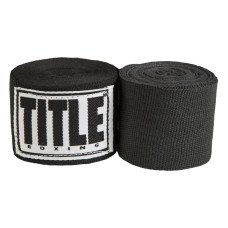 Бинти для боксу TITLE Boxing Select 180" Semi Elastic Mexican Black, Довжина 4,5 м, Напівеластичні, Спандекс, Поліестер, Чорний