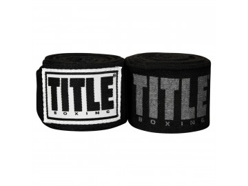 Бинти для боксу TITLE Boxing Power-Flex Elite 180" Black (4.5м.)