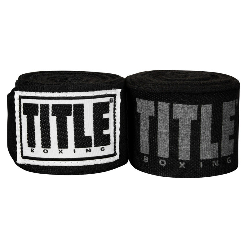 Бинти для боксу TITLE Boxing Power-Flex Elite 180" Black (4.5м.)