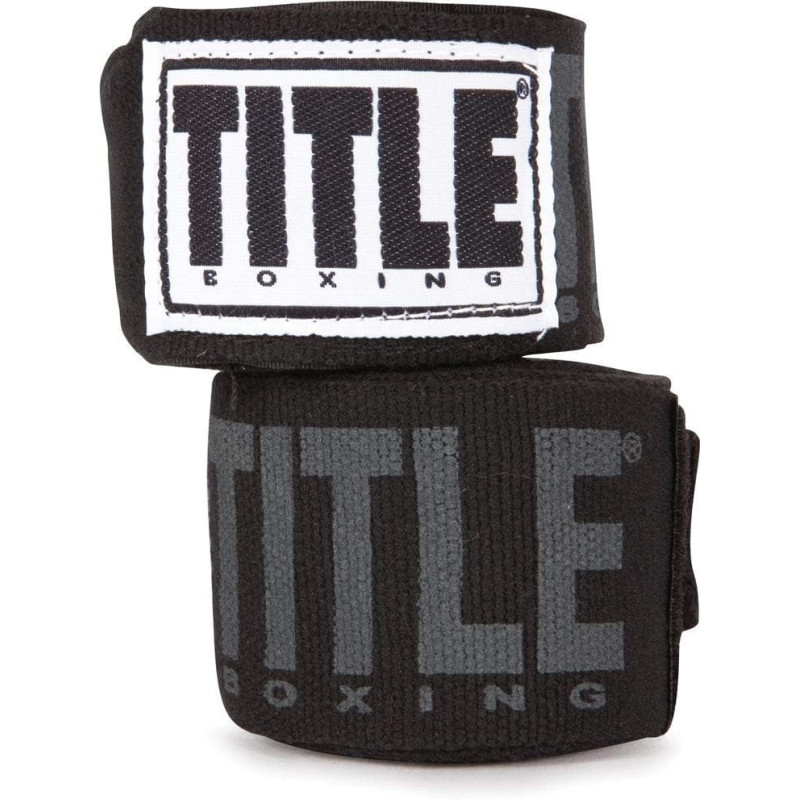 Бинти для боксу TITLE Boxing Power-Flex Elite 180" Black (4.5м.)
