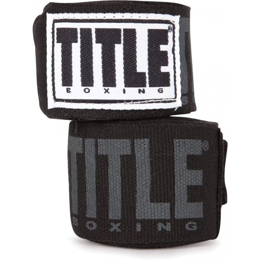 Бинти для боксу TITLE Boxing Power-Flex Elite 180" Black (4.5м.)