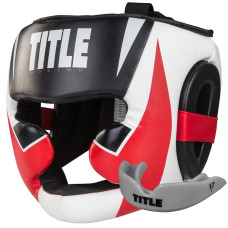 Боксерський шолом TITLE MMA Command Full Black/Red/White M