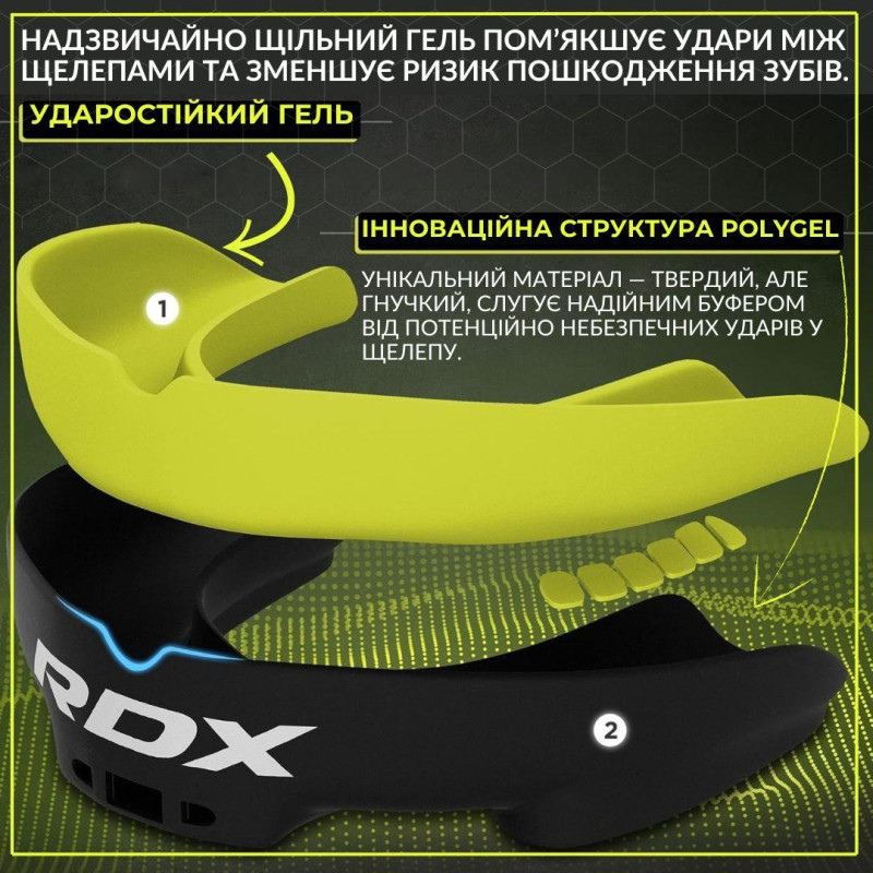 Капа RDX 3w доросла (вік 12+) Black/Green