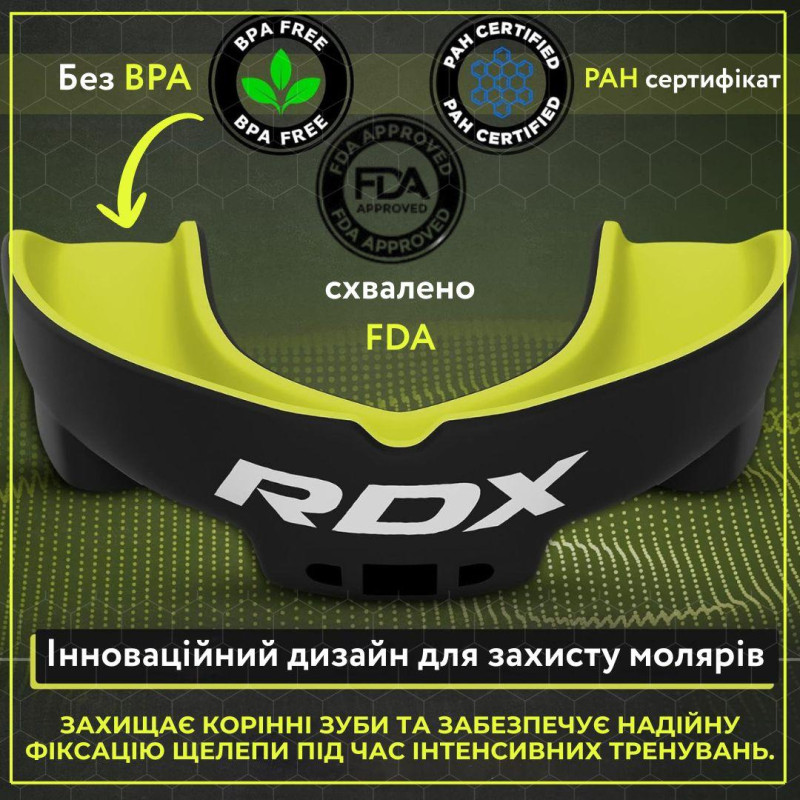 Капа RDX 3w доросла (вік 12+) Black/Green