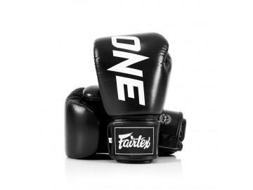 Боксерські рукавиці Fairtex BGV1-ONE (натуральна шкіра) Black 14 унцій