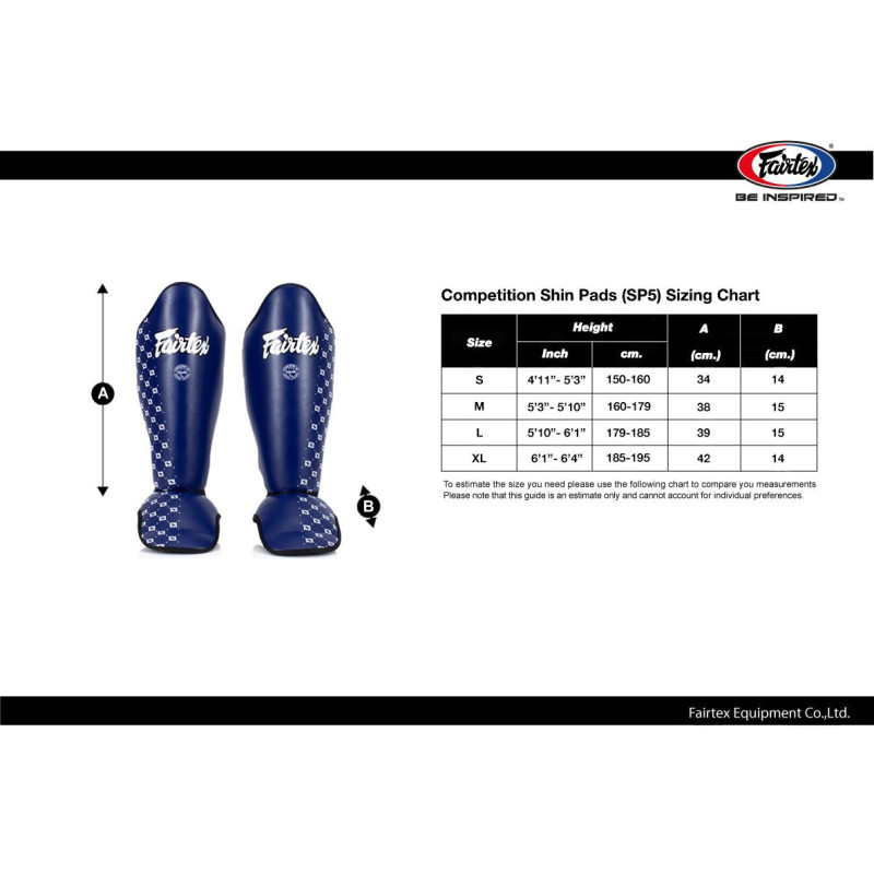 Захист гомілки та стопи Fairtex SP5 Shin Pads Black L