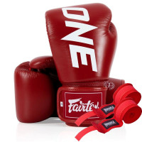 Боксерські рукавиці Fairtex BGV1-ONE (натуральна шкіра) Red 12 унцій