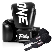 Боксерські рукавиці Fairtex BGV1-ONE (натуральна шкіра) Black 14 унцій