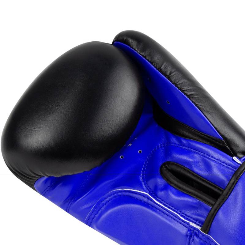 Боксерські рукавиці PowerPlay 3004 Classic Чорно-Сині 16 унцій